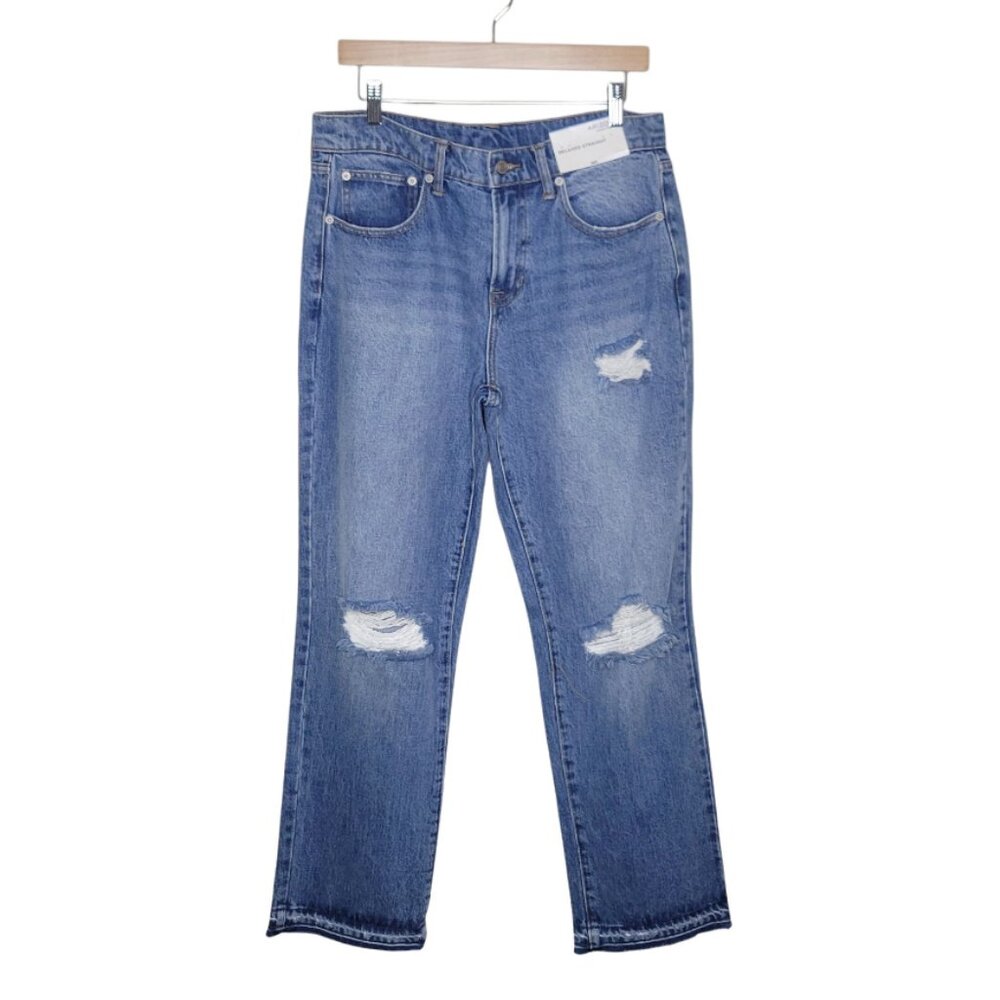 Arizona Mens NWT Jeans 32 x 30 Relaxed Straight Leg Denim Stone Destructed #3262